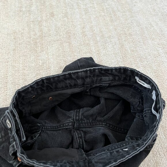 MNG Mango Havana Straight Leg High Rise Crop Distressed Jeans 4 - Picture 9 of 12